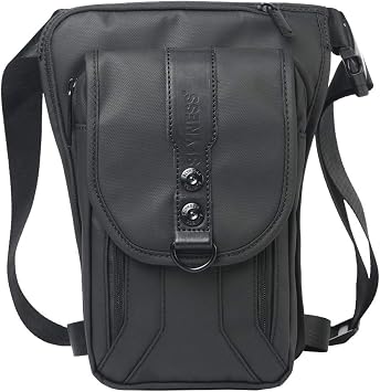 Hebetag Oxford Waist Pack Motorcycle Drop Leg Bag for Men Women Thigh Waist Bum Hip Fanny Belt Bag Purse Pouch Outdoor Travel Sports Hiking Cycling Tactical Casual Daypack