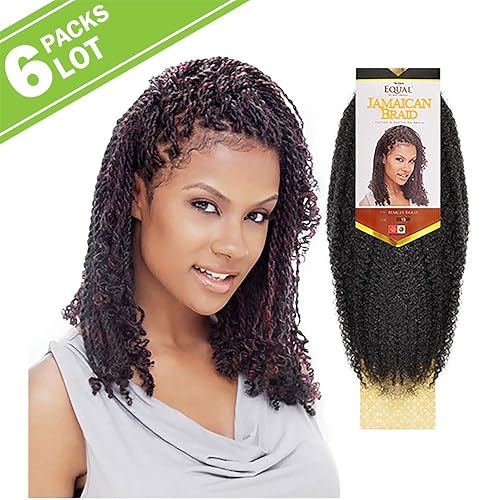 Miniatura 7 de 6 PACKSLOT FreeTress Trenzas de pelo sintético iguales trenza Marley (trenza torcida jamaicana) (2)