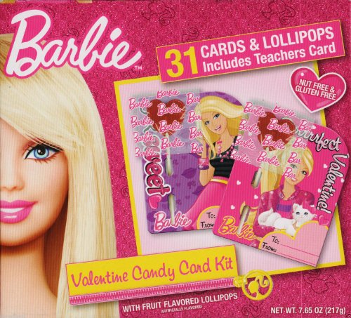 Barbie Valentine Candy Card Kit