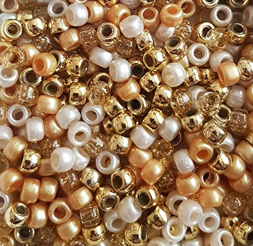 100 All That Glitters Pony Bead Mix 9mm x 6mm