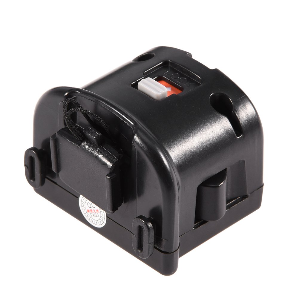 Adaptateur de Capteur Motion Plus avec étui en Silicone, étui de Protection en Silicone étendu pour Télécommande Wii, Compatible avec Divers Jeux Wii (Noir)(Le Noir)