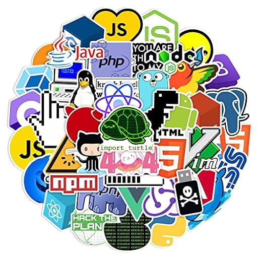 Pegatinas de Programación,50 Piezas Impermeable Vinilo Pegatinas para Monopatín Ordenador Portátil Equipaje Moto Bicicleta Guitarra Taza Botellas de Agua Casco,Pegatinas para niños y niñas | Ya disponible en tu tienda friki favorita! En mundofriki.es!