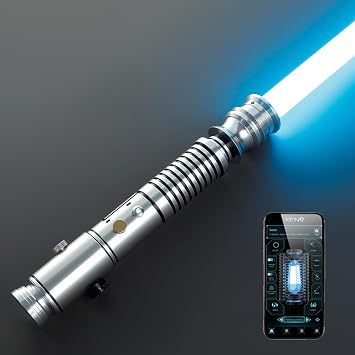 XRGB 3.0 Smooth Swing Dueling Light Saber for Adults, 16 Sound Fonts Motion Control Clan Style Light Saber with Infinite Color and Powerful APP, Rechargeable Metal Hilt