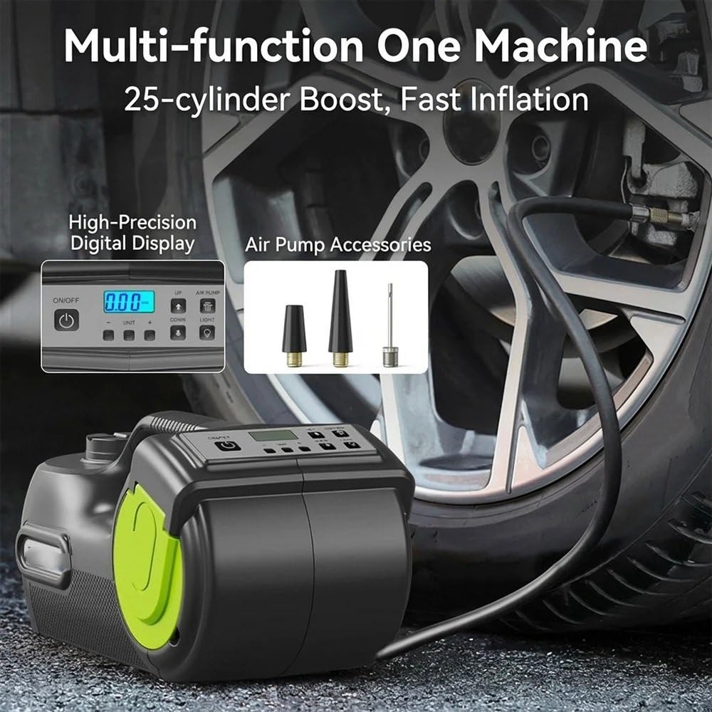 Cric a pantografo Gonfiaggio Pneumatici per Kit cric per Auto 5T 180W 155-450mm | Sollevamento pneumatici con martinetto idraulico con avvitatore a impatto