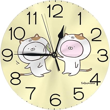 Amazon Co Jp 壁掛け時計 うさまる 掛け時計 時計 壁掛け 壁掛 掛時計 おしゃれ かわいい 音がしない 静音 北欧 クロック ウォールクロック部屋装飾 贈り物 ホーム キッチン