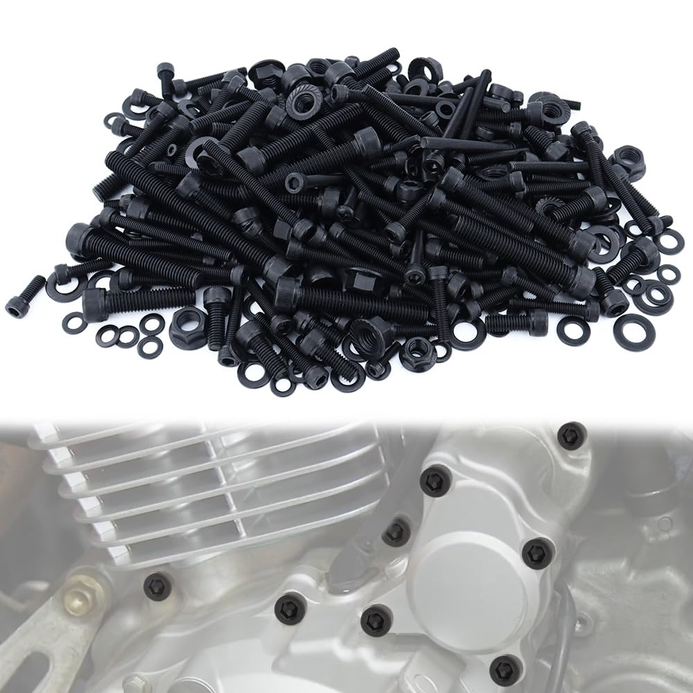 409PCS ATV Bolt Screw Nuts Kit Set Fit for TRX400EX 1999-2008 Engine Body Frame Fenders Full Restoration Bolts Kit