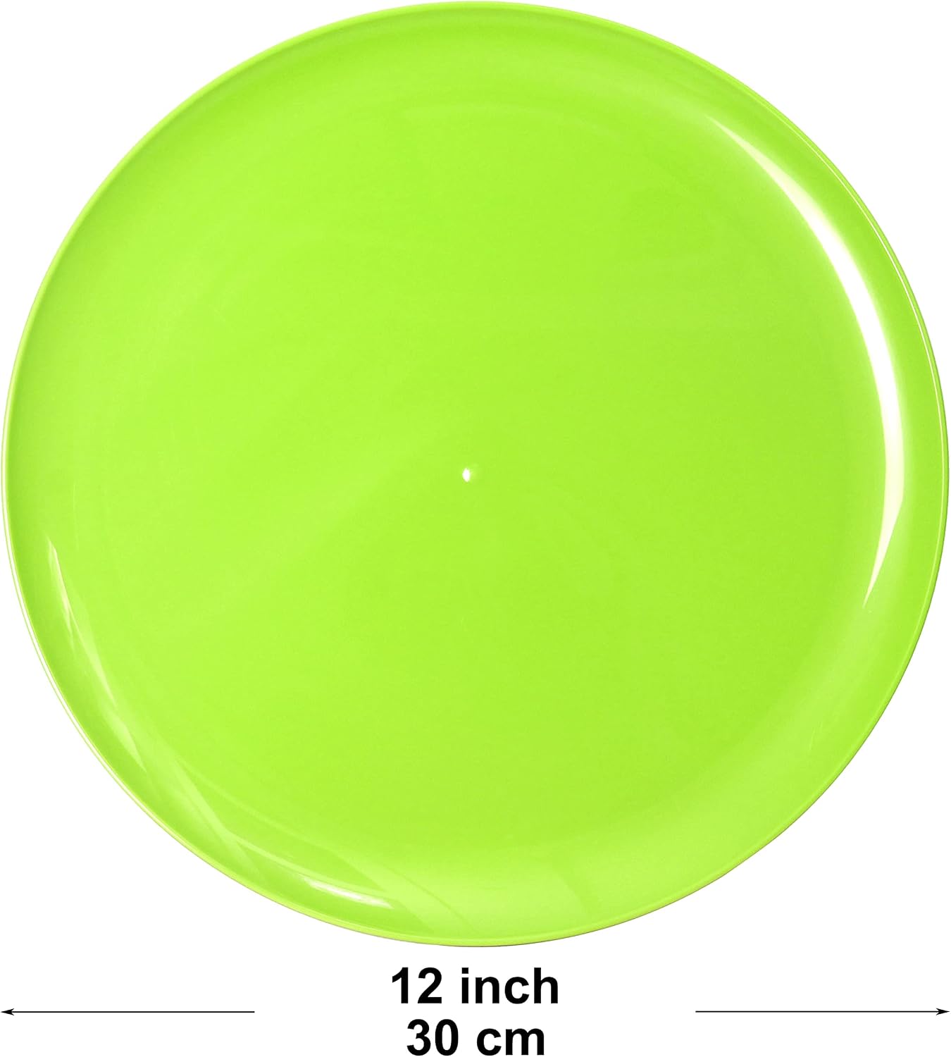 Youngever 9 Pack 12 Inch Plastic Plates, Large Plates, Dinner Plates, Set of 9 (Rainbow Colors)