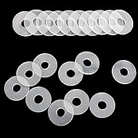 Vista 3 de 20 juntas planas de vinilo transparente, tornillos de plástico, espaciadores de repuesto para manijas de puerta de ducha de vidrio, barras