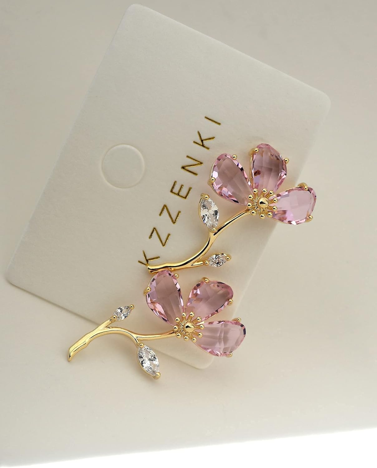 Women's Created Crystal Clear Flower Statement Drop Dangle Earrings - Image 6