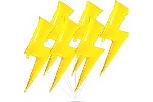 Set of 6 Lightning Bolt Foil Party Balloons