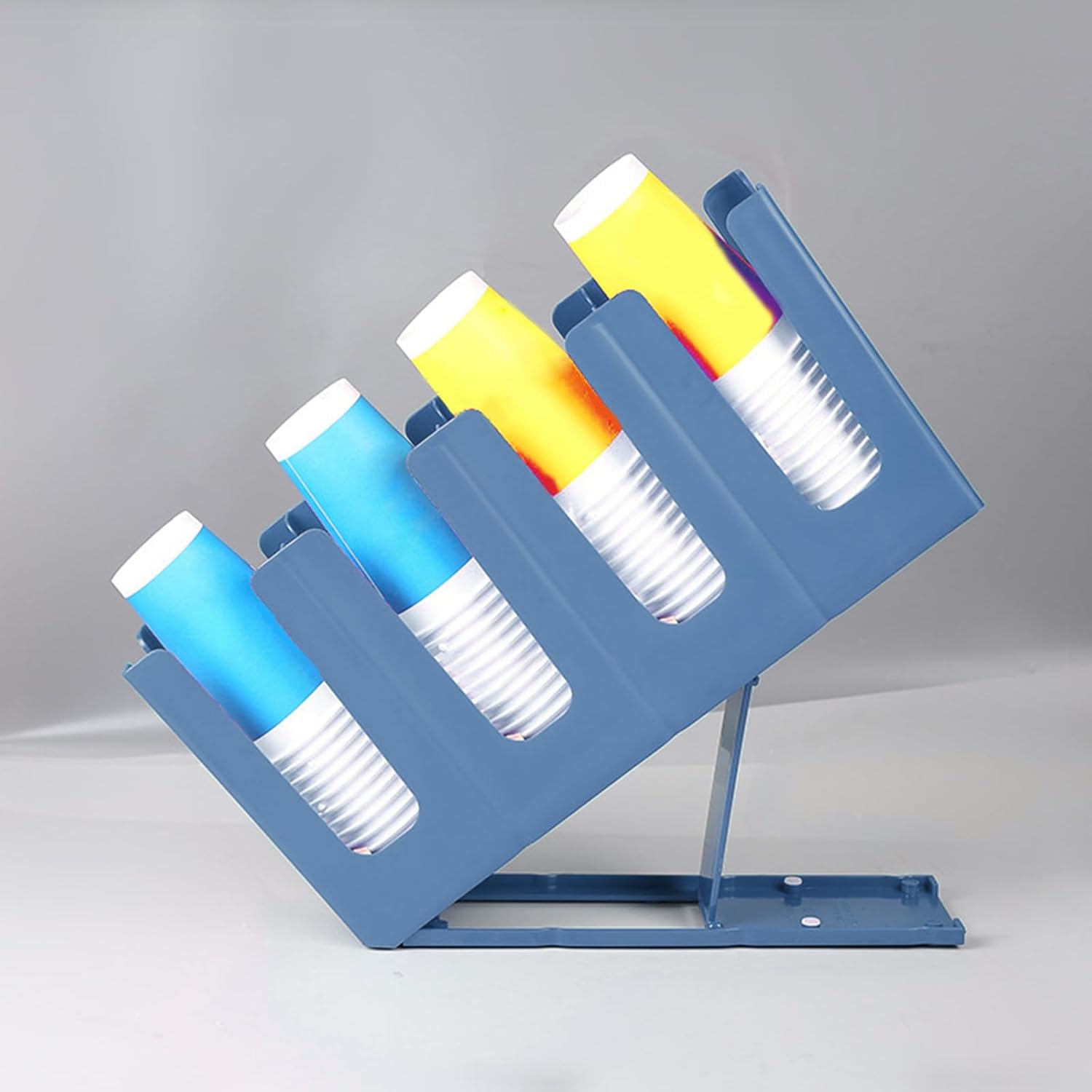 Sturdy Materials Folding Cup Dispenser with Four Compartment Designs Home Accessory for Various Cup Sizes