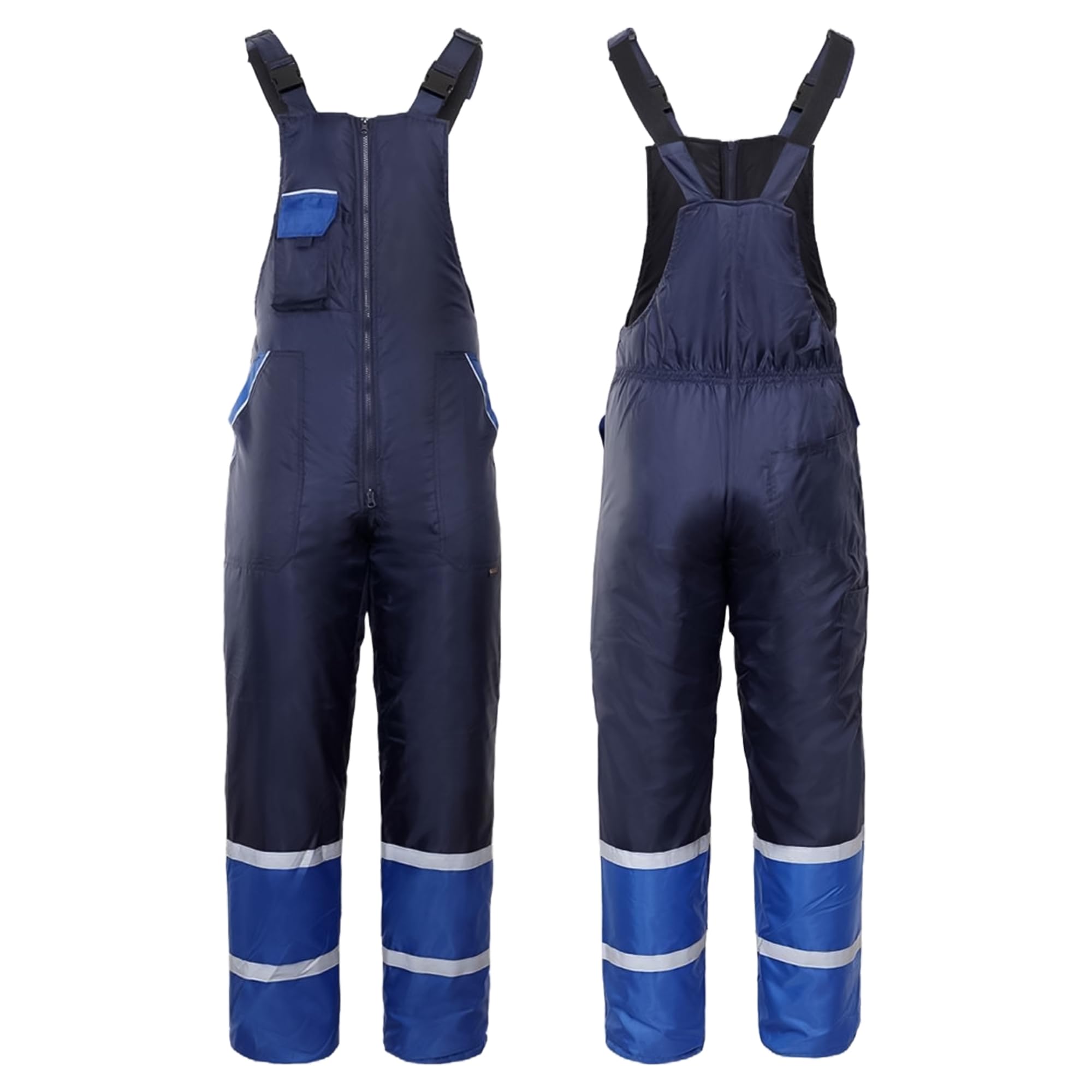 MAZALAT work wear Winter Arbeitslatzhosen männer, Gefüttert, Winddicht & Wasserdicht mit Reflektionsstreifen, Thermohose, Arbeitshose, Latzhose