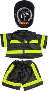 Fireman Outfit Teddy Bear Clothes Fits Most 14" - 18" Build-a-bear and Make Your Own Stuffed Animals