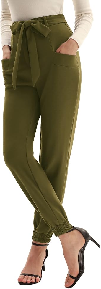 KANCY KOLE Women's Paper Bag Jogger 