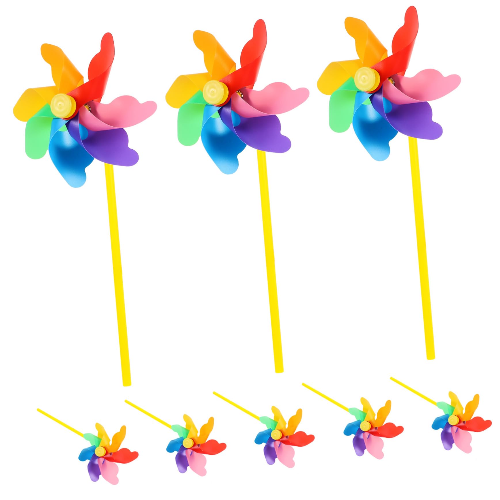 FUNOMOCYA 8pcs Large Outdoor Windmill Pinwheels Decorations Yard Garden Decorative Windmill Spinners