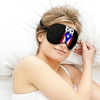 Vista 6 de Máscara para dormir con bandera de Puerto Rico PR para dormir, linda máscara de ojos para viajar con correa ajustable para dormir