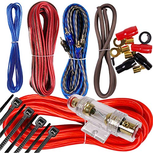 Complete 1500W Gravity 8 Gauge Amplifier Installation Wiring Kit Amp PK2 8 Ga Red - for Installer and DIY Hobbyist - Perfect for Car/Truck/Motorcycle/RV/ATV