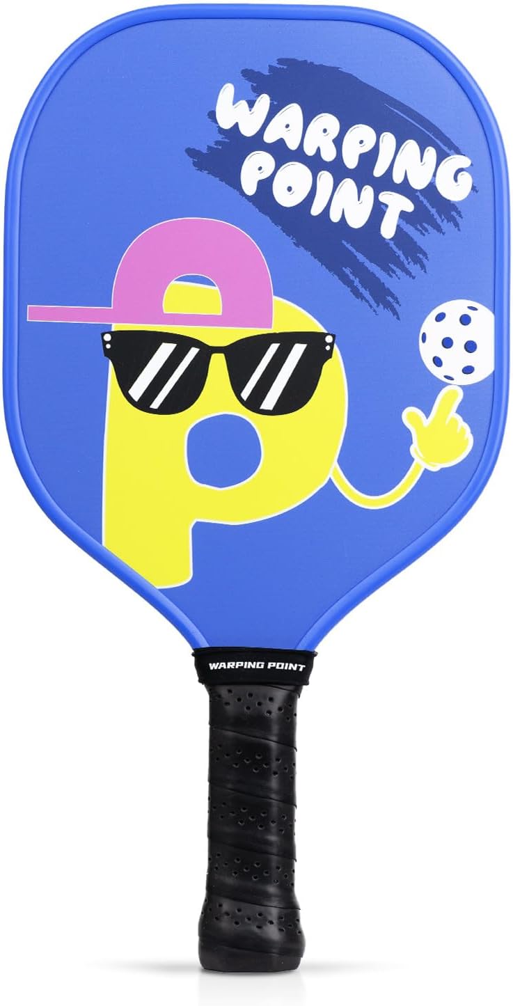 Warping Point Junior Pickleball Paddle – T700 Carbon Fiber Face, Lightweight Polymer Core, Designed for Kids 12 & Under and Teens 13+, Youth-Friendly Grip and Balanced Control