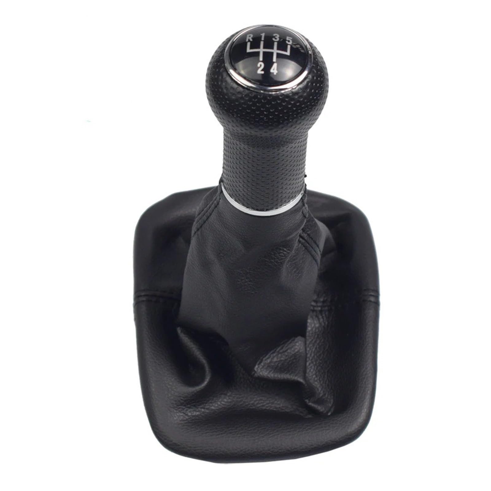 Sauanmnktp 5 Speed-Black Gearshift Knob For Vw Lupo 6X1 6E1 1998-2005 5 Speed Gear Shift Knob Gaiter Handle(5 Speed-Black)
