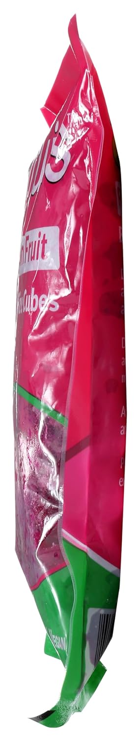 Amafruits Dragon Fruit (Pitaya) Bite Size Cubes - 16oz bag, 5 bag count