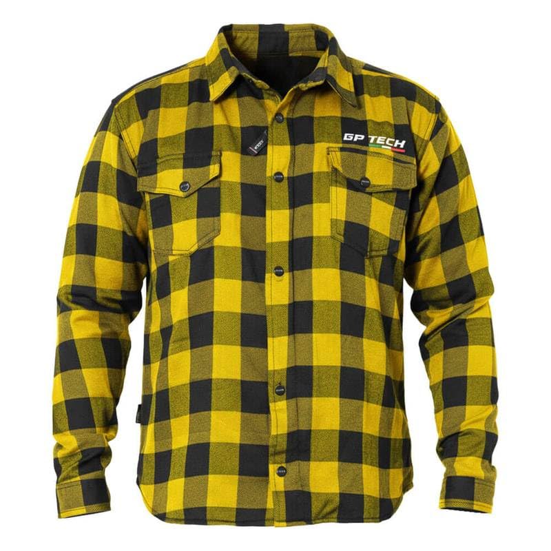 Jaqueta Motociclista Gp Tech Moto Custom Motoqueiro Xadrez Casual Classic Retro Amarela