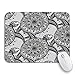 Produktbild Gaming mouse pad tribal monochrome muster ornamental turtles abstraktes tier aquatic beauty rutschfeste gummi backing mousepad für notebooks computer maus matten