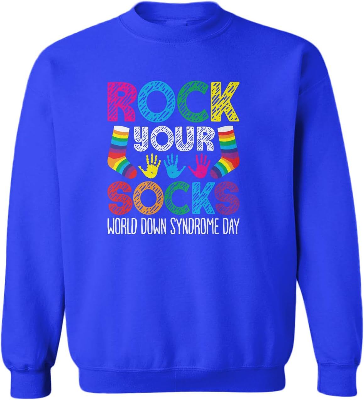 Rock Your Socks World Down Syndrome Day Toddler Fleece Crewneck Sweater
