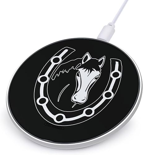 Cargador inalámbrico de herradura de caballo 10W Max Fast Wireless Charging Pad con cable USB