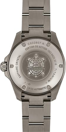Certina, Mens, DS Action Diver 38mm Powermatic 80, Titanium, Swiss Automatic, Watch, Anthracite, Titanium, 19, (C0328074408100)