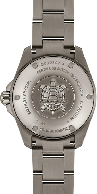Certina, Mens, DS Action Diver 38mm Powermatic 80, Titanium, Swiss Automatic, Watch, Anthracite, Titanium, 19, (C0328074408100)