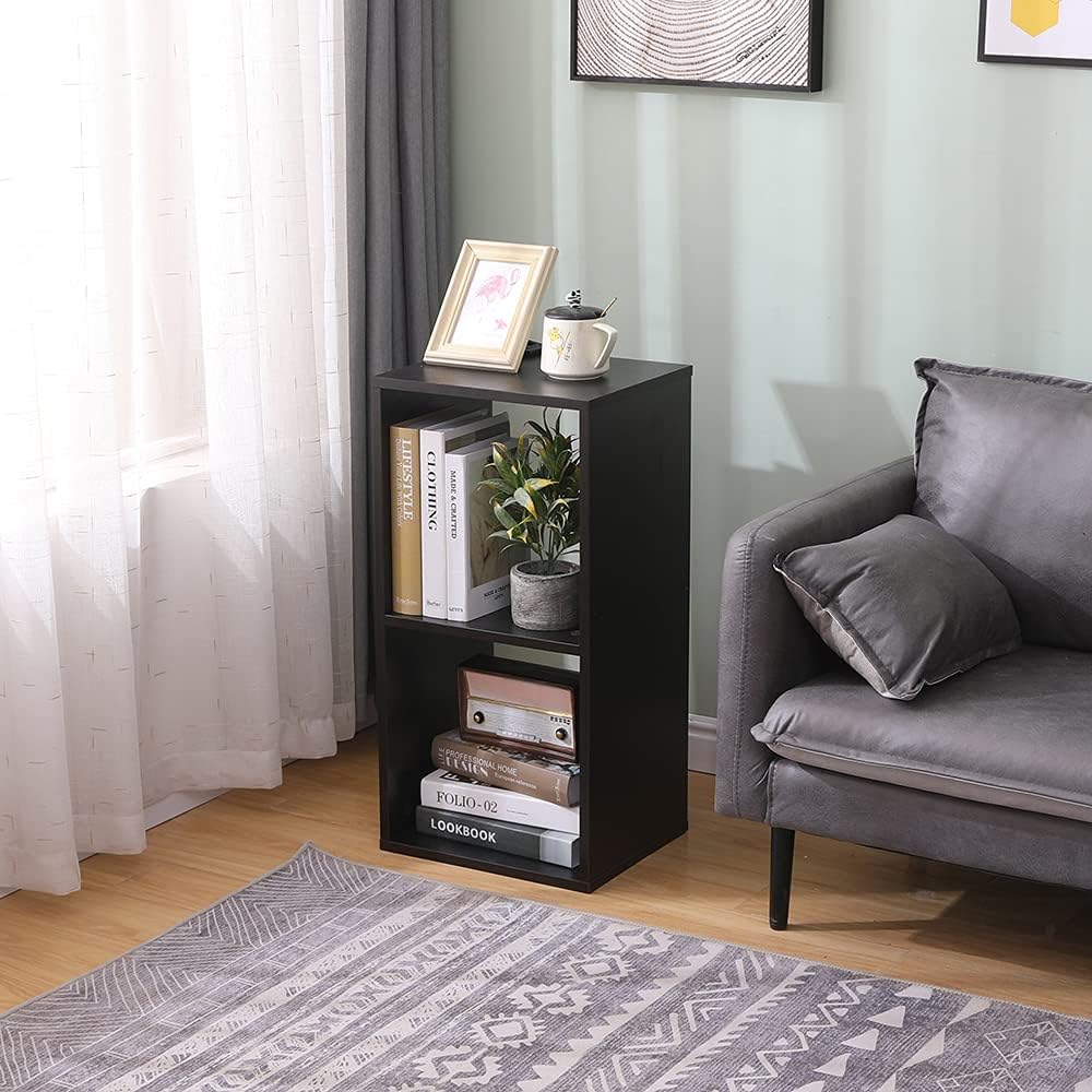 Doppio Cubo arredo portaoggetti Libreria Scaffale Wenge 35x30x70 legno MDF mensola scaffale Design Ufficio ingresso soggiorno