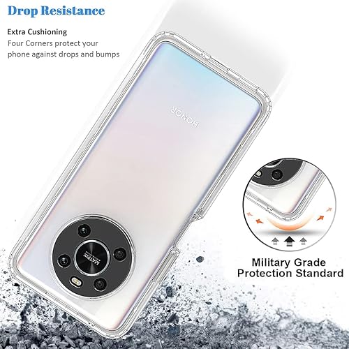 Miniatura 7 de Funda para Honor X9 (4G/5G)/Honor X30/Honor Magic4 Lite con protector de pantalla de vidrio templado, carcasa protectora de cuerpo completo