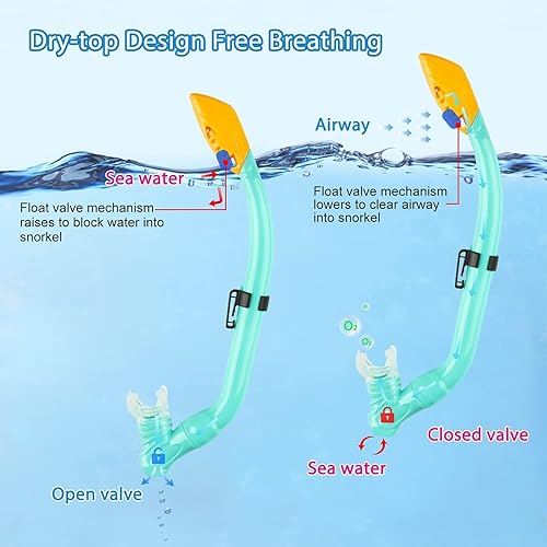 Vista 36 de Gintenco Juego de esnórquel para niños, máscara de buceo para niños como gafas de natación unisex, máscara de buceo antivaho y juego combinado