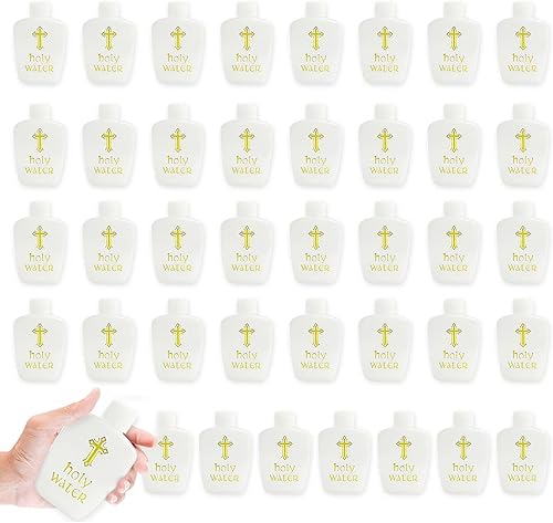 Miniatura 8 de BolianOvi 10 botellas de agua bendita envases vacíos de agua bendita 2.0 fl oz botella de plástico de agua bendita