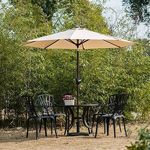 Sombrilla para playa y camping de 9 pies con inclinación y manivela para mesa exterior 3