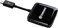 Vista 2 de Transcend Lector de tarjetas USB 2.0 OTG, negro (TS-RDP9K)