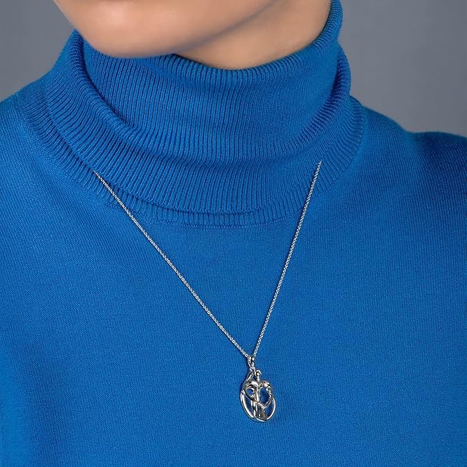 Jewelili Sterling Silver Family Pendant Necklace with 18" Cable Chain | Elegant Family Tree Jewelry for Women | Gift for Mother, Daughter, or Grandma2