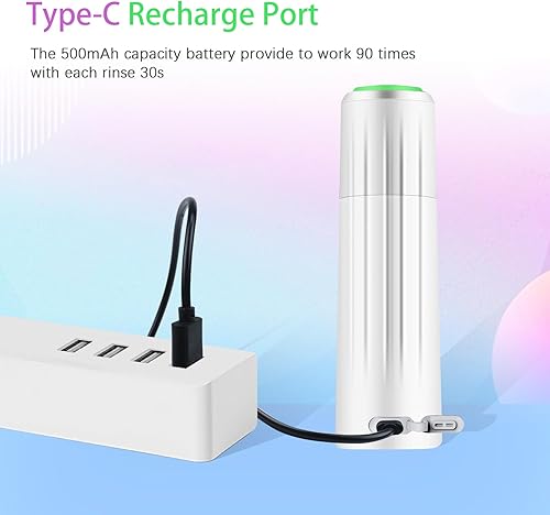 Miniatura 10 de Bidé portátil  Mini pulverizador de bidé de mano recargable eléctrico con bolsa de viaje y cable USB para limpieza de higiene personal  Mujeres y