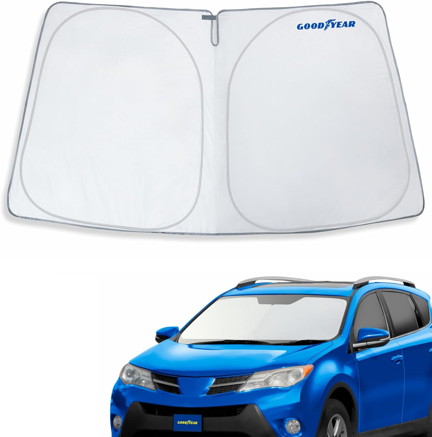 Goodyear Foldable Windshield Sunshade for Kia Sportage 2017-2022, Car Accessories, Sunshade Cover, Sun Shade Car Windshield, Window Sun Blocker - GY008262
