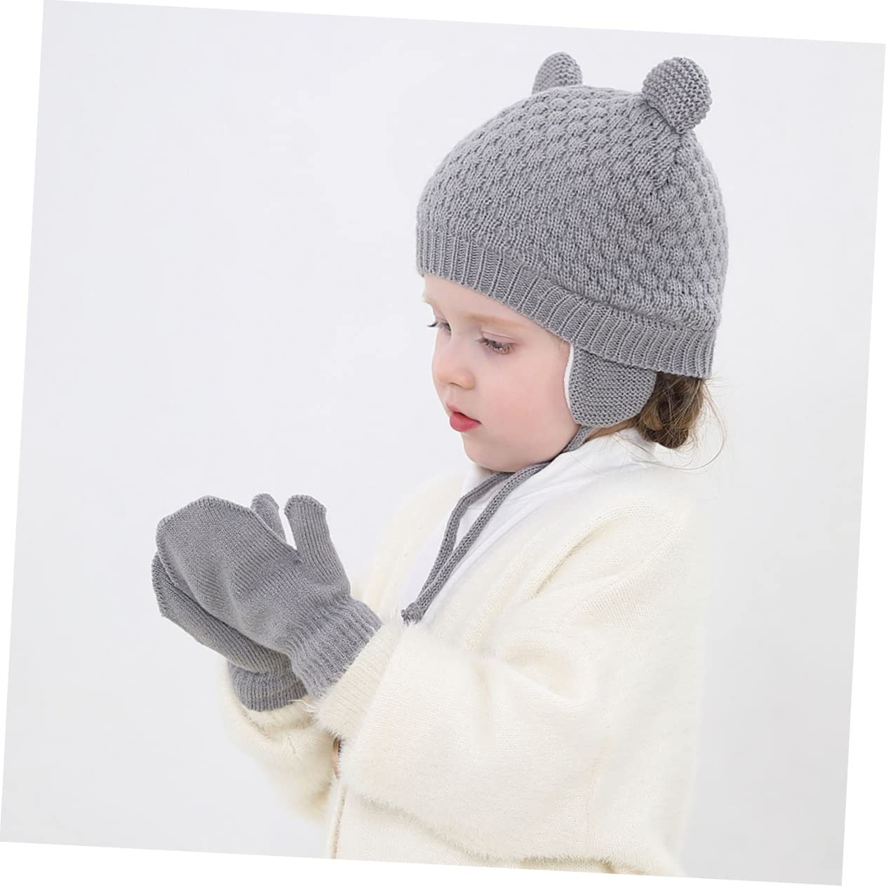 LIFKOME 5 Set Di Cappello Con Guanti Cappello Caldo Per Bambino Cappello Antivento Lavorato A Maglia Comodo Ed Elastico