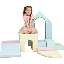 IGLU Soft Play Baby Gym 10-Piece Indoor Climber Pastel