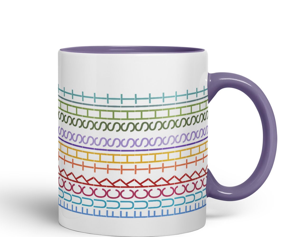 Vixar Fuck This Shit Mug Hidden Message Funny Adult Humor Sarcastic Gift Ceramic Coloured Mug Cup for Tea Coffee Hot Brew 330ml 11Oz Gift CT(Purple)