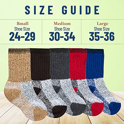 Debra Weitzner Kids Thermal Socks For Boys Girls Warm Winter Boot Socks 2 Pack Insulated Socks #TOP2