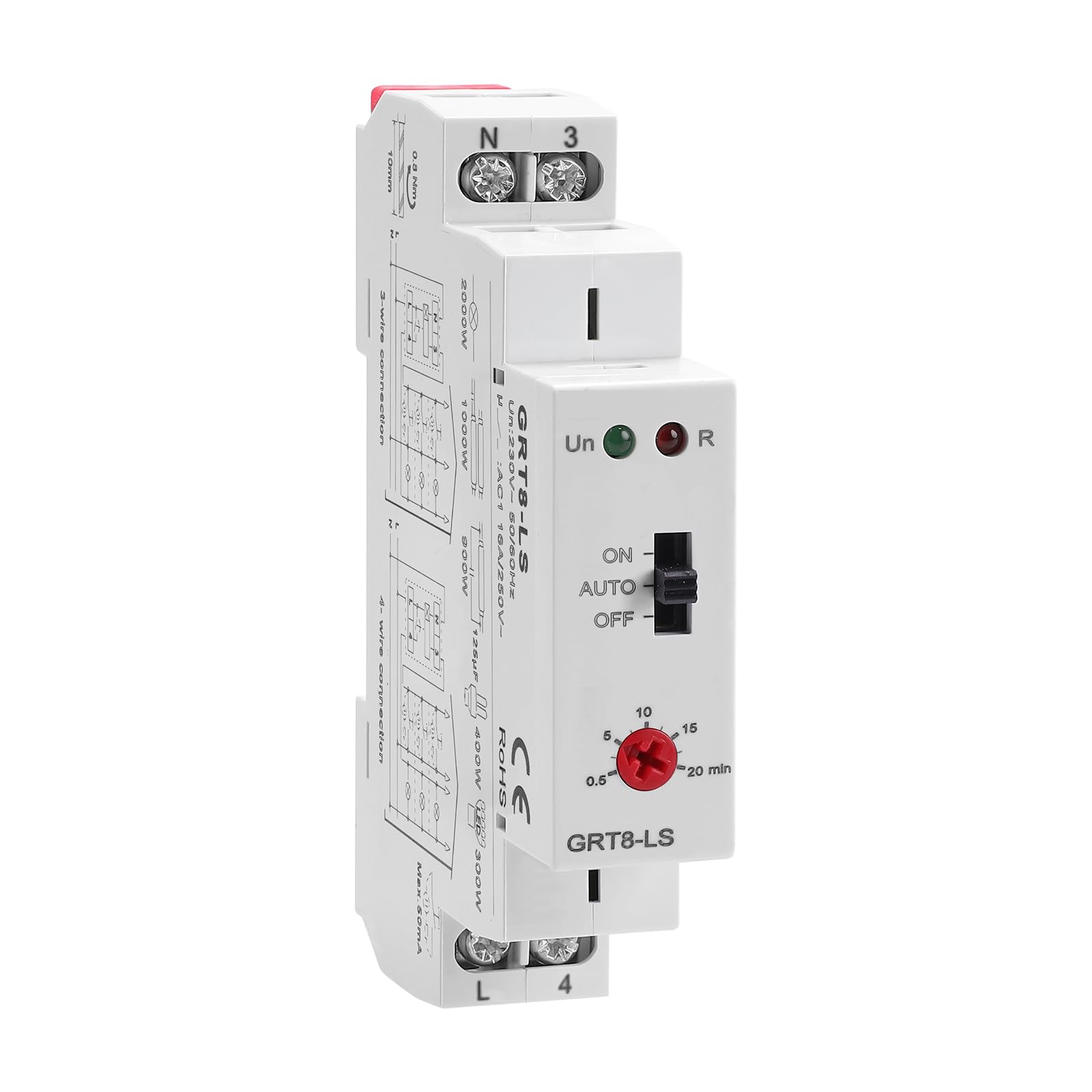 GRT8-LS AC 220V Corridoio Relay Relè Luci Scale Temporizzatore, Timer Interruttore Luce Scala 0,5-20 Minuti Regolabile Per Illuminazione Corridoio