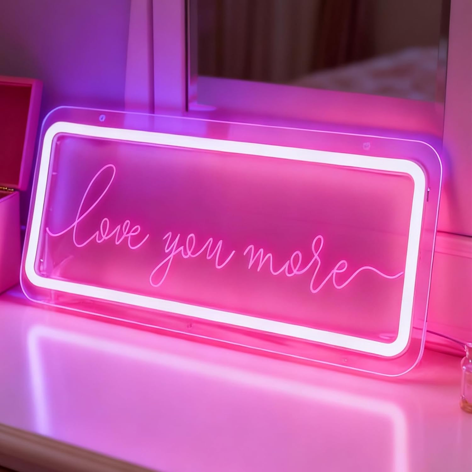 Bluntly Beautiful LED Neon Sign, USB Powered Dimmable Decorative Neon Light for Home Bedroom Vanity Girls Room Living Room Party Wall Table Decor 16.5 x 9.3 In