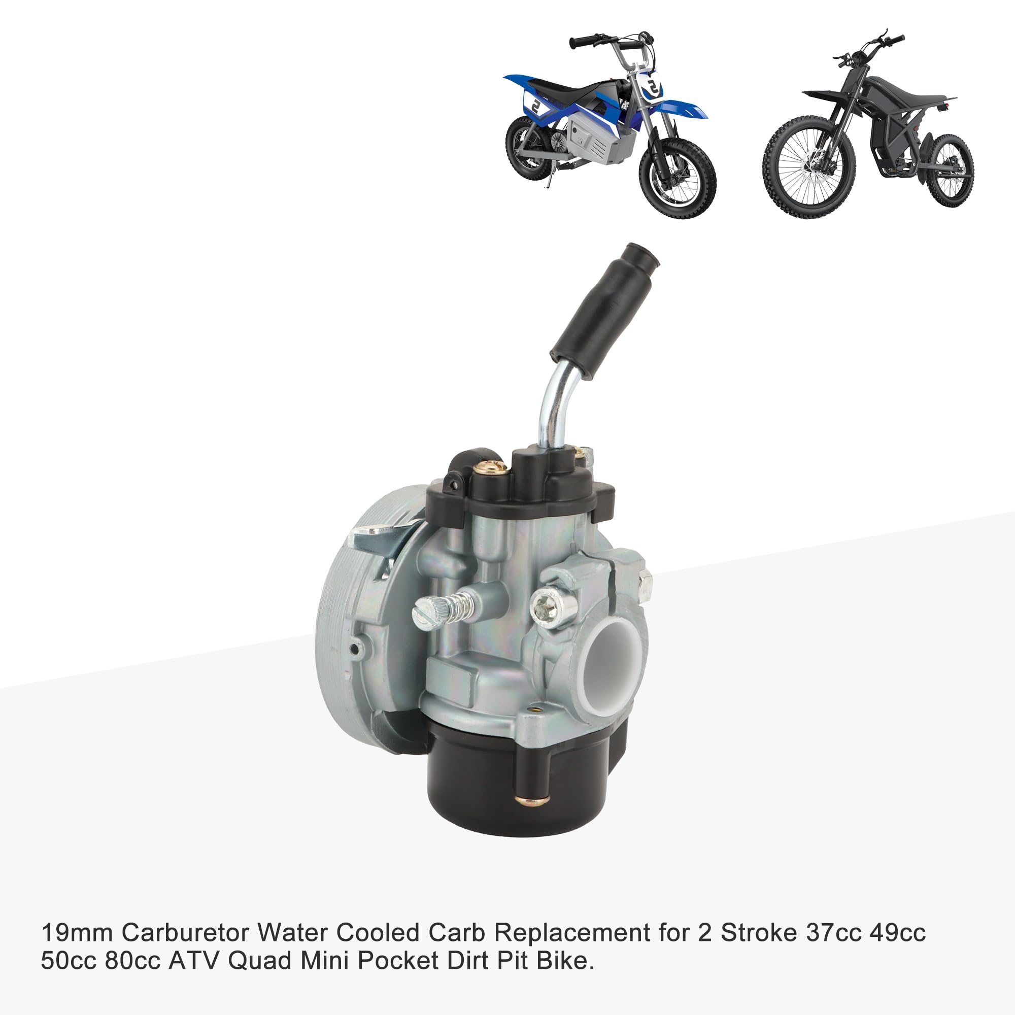 GOOFIT 19mm Carburador Enfriado Por Agua Carb Reemplazar Para 2 Stroke 37cc 49cc 50cc 80cc ATV Quad Mini Pocket Dirt Pit Bike