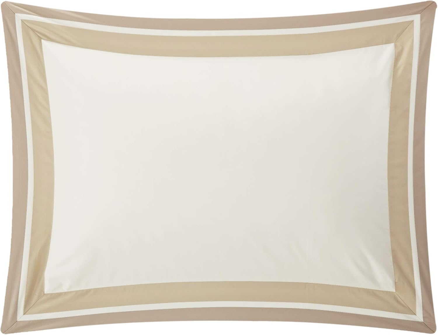 Casabolaj Shading 3 Pieces Duvet Cover Set Do Not Include Filling 100% Egyptian Cotton Sateen Luxury 400 Thread Count-Classic and Contemporary Frame Patchwork Cream/Beige/Champange (Full)