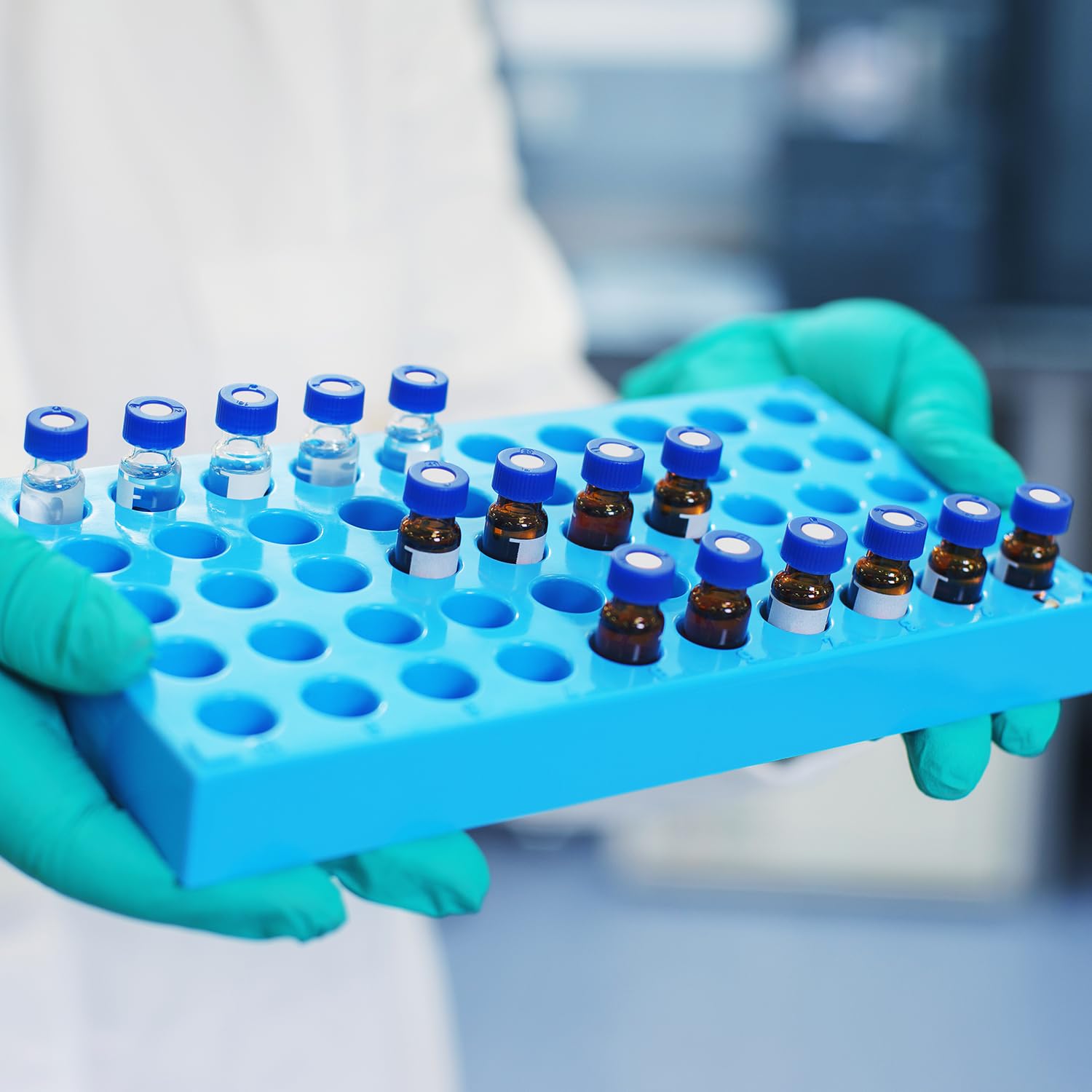 stonylab Autosampler Vials, Chromatographie Probenvials für Gas-oder Flüssigkeitschromatographie Probenkopf-Vials mit Kapillar-Einlagen, 100er Packung, Transparent, 1.5 ml