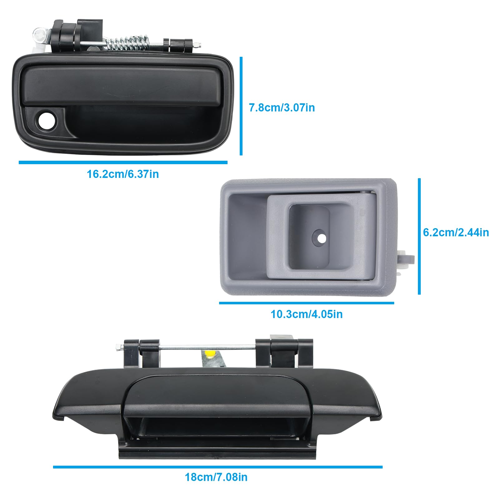 2012 Toyota Camry Door Handle Pair Of Gray Interior Door Handles For 2001-2004 Toyota Tacoma – Left & Right Set 1999 Toyota Tacoma Door Handle - Foto 8