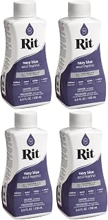 Rit Dyes Navy Blue Liquid 8 oz. Bottle [Pack of 4 ]